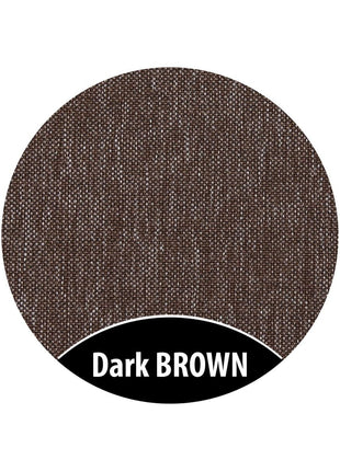 Close-up van de textielstructuur van de donkerbruine Montessori speelbank – geeft een realistisch beeld van het materiaal.