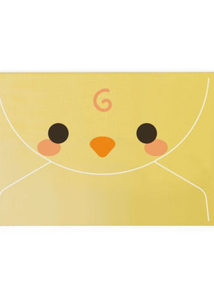 Gerardo’s Toys houten brievenbus set met gele envelop voorzien van gezicht.