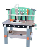 Gerardo’s Toys houten werkbank met 32 onderdelen waaronder hamer, zaag en schroevendraaier.