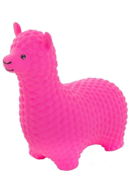 My First Jumpy roze alpaca, springdier voor peuters en kleuters, veilig speelgoed voor binnen en buiten spelen.