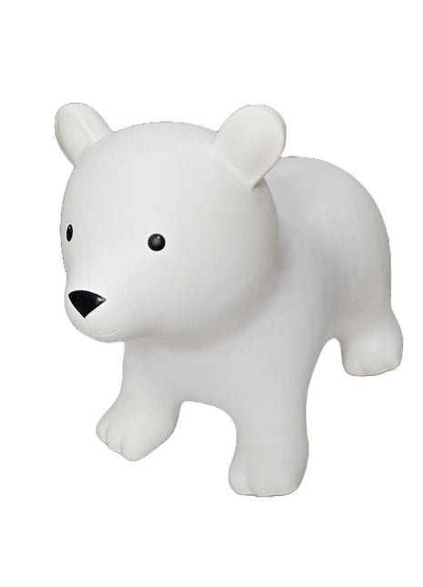 My First Jumpy witte beer, springdier voor peuters en kleuters, veilig speelgoed voor binnen en buiten spelen.