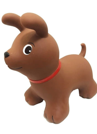 My First Jumpy bruine hond, springdier voor peuters en kleuters, veilig speelgoed voor binnen en buiten spelen.