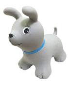 My First Jumpy grijze hond, springdier voor peuters en kleuters, veilig speelgoed voor binnen en buiten spelen.