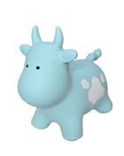 My First Jumpy blauwe koe, springdier voor peuters en kleuters, veilig speelgoed voor binnen en buiten spelen.