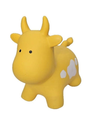 My First Jumpy gele koe, springdier voor peuters en kleuters, veilig speelgoed voor binnen en buiten spelen.
