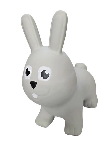 My First Jumpy grijs konijn, springdier voor peuters en kleuters, veilig speelgoed voor binnen en buiten spelen.