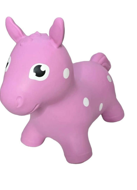 My First Jumpy roze paard, springdier voor peuters en kleuters, veilig speelgoed voor binnen en buiten spelen.
