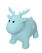 My First Jumpy blauw rendier, springdier voor peuters en kleuters, veilig speelgoed voor binnen en buiten spelen.