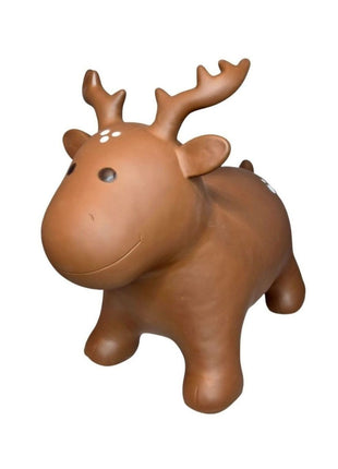 My First Jumpy bruin rendier, springdier voor peuters en kleuters, veilig speelgoed voor binnen en buiten spelen.