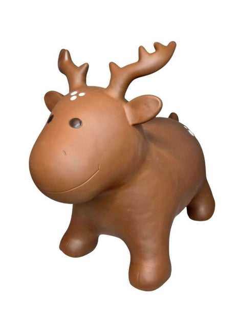 My First Jumpy bruin rendier, springdier voor peuters en kleuters, veilig speelgoed voor binnen en buiten spelen.