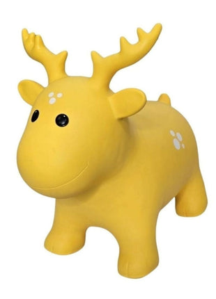 My First Jumpy gele rendier, springdier voor peuters en kleuters, veilig speelgoed voor binnen en buiten spelen.