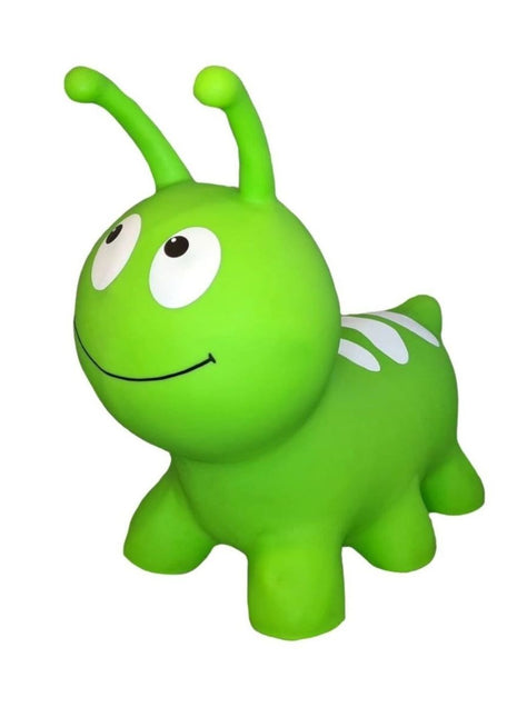 My First Jumpy groene worm, springdier voor peuters en kleuters, veilig speelgoed voor binnen en buiten spelen.