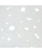 Close-up van de OLYA KIDS Terrazzo Dove speelmat met licht terrazzo-patroon in duifgrijze tint