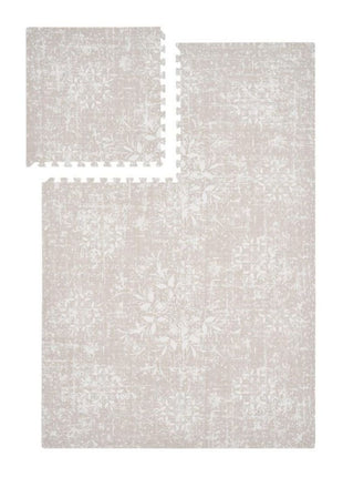 OLYA KIDS Vintage Beige speelmat met losse en samengevoegde puzzeltegels.
