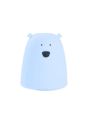 Rabbit & Friends Nachtlampje Kleine Beer blauw op witte achtergrond.