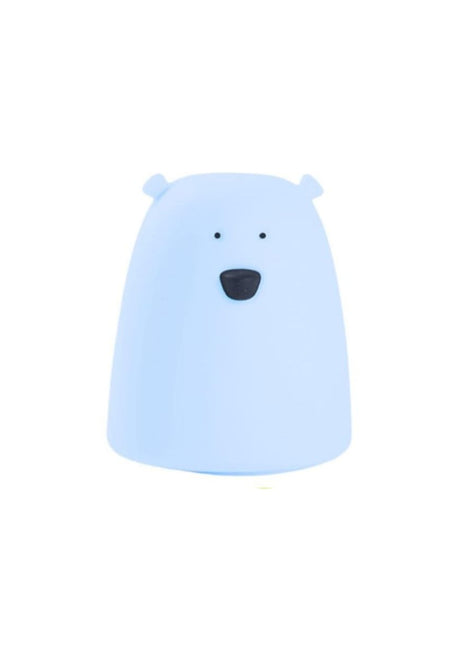 Rabbit & Friends Nachtlampje Kleine Beer blauw op witte achtergrond.