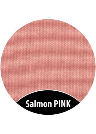 Close-up van de zalmroze kleurstaal van de Monboxy Montessori speelbank – ideaal voor visuele productvergelijking.